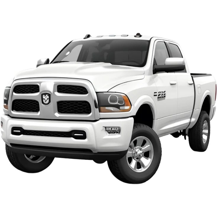 White 2025 Ram 2500 crew cab emoji