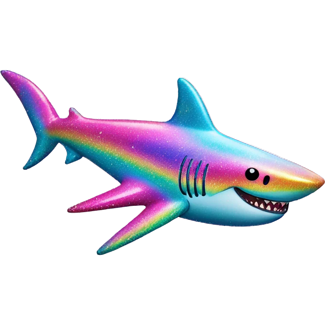 lisa frank glitter shark emoji