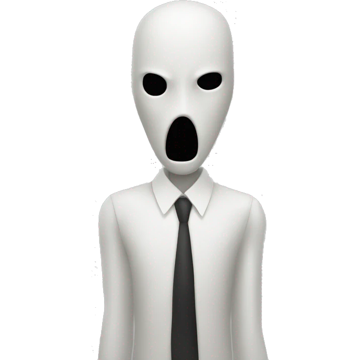slenderman, no eyes, no nose, no mouth emoji