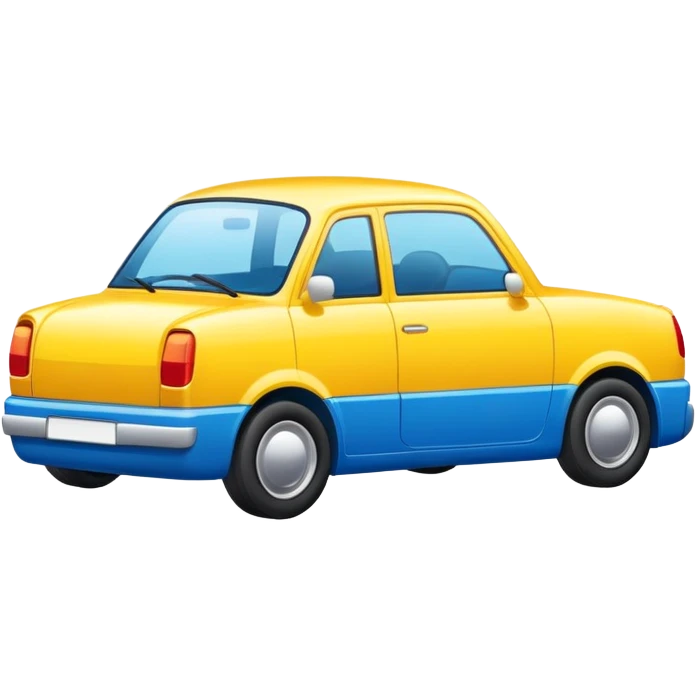 A car that is 3 different colors emoji