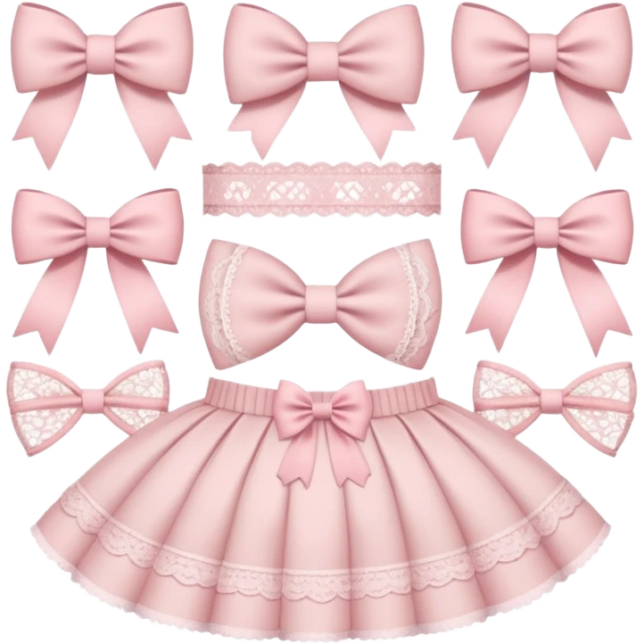 pastel pink Lolita accessories emoji