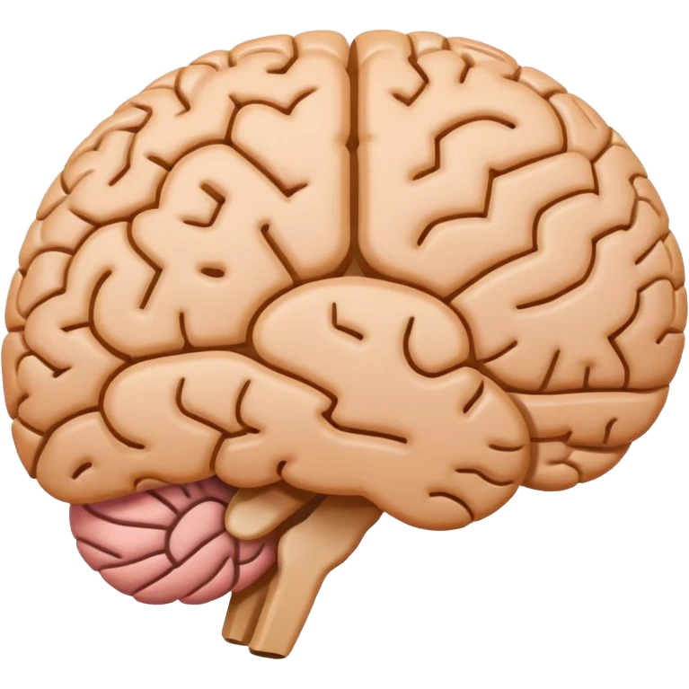 Flat emoji style, simple shapes, bold outline, minimal details, centered, white or transparent background, modern Unicode emoji look. A brain with a loading bar which is filling underneath emoji