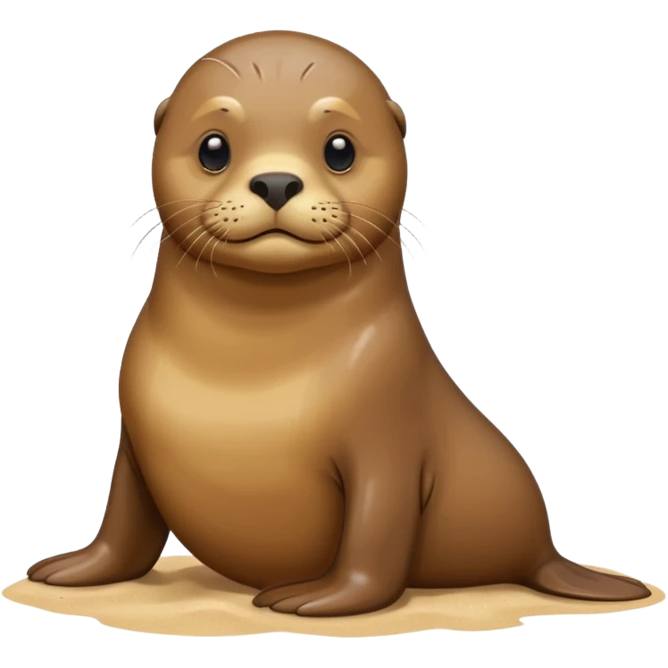 Sealion on the beach emoji