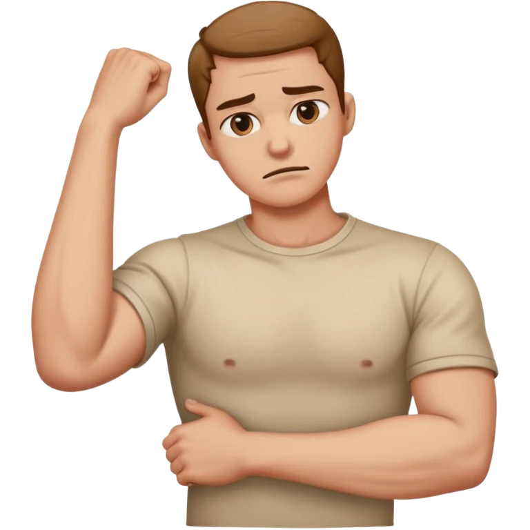 arms crossed holding neck mad emoji