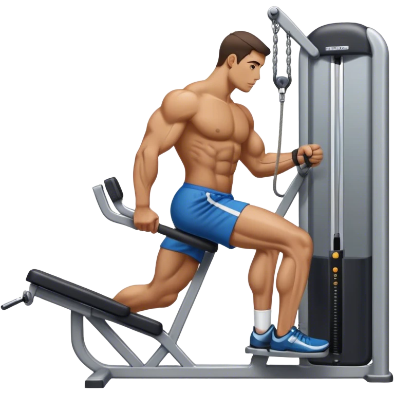 side-view man cable-machine tricep-pushdown emoji