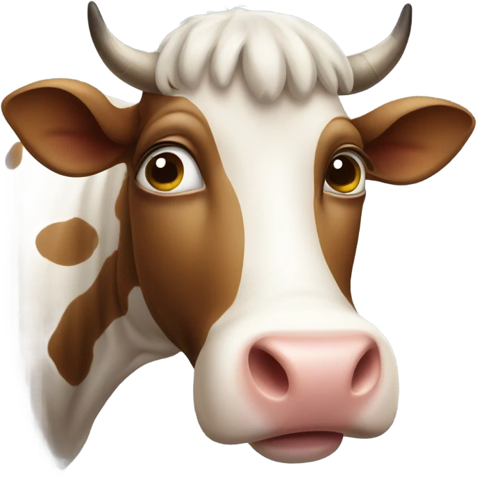 Cow blinking emoji
