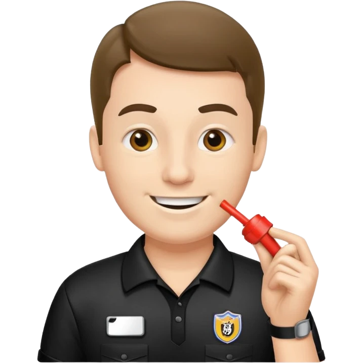 referee with a whistle emoji