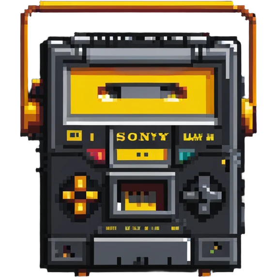 retro Sony Walkman cassette player emoji
