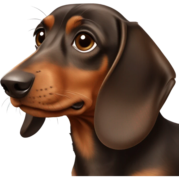 Brown small weenier dog emoji