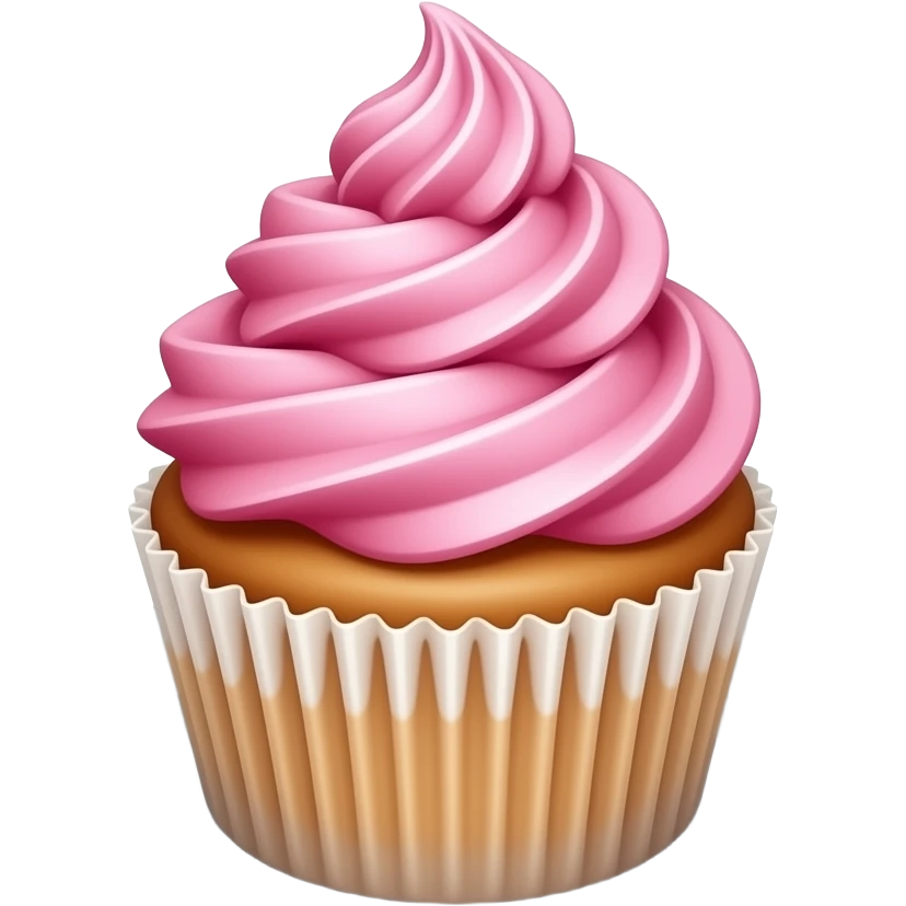 Cupcake with pink icing emoji