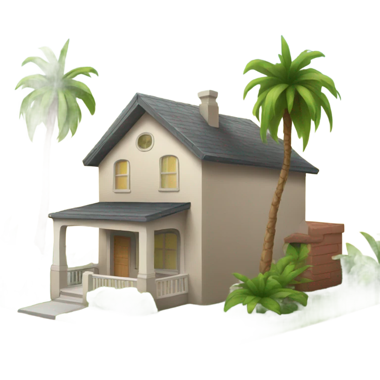 House with palm tree emoji