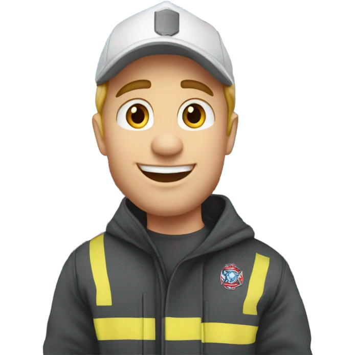 Young white American football coach on top of a fire station emoji
