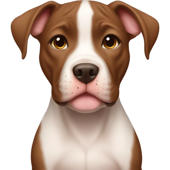 Brown Pitbull puppy emoji