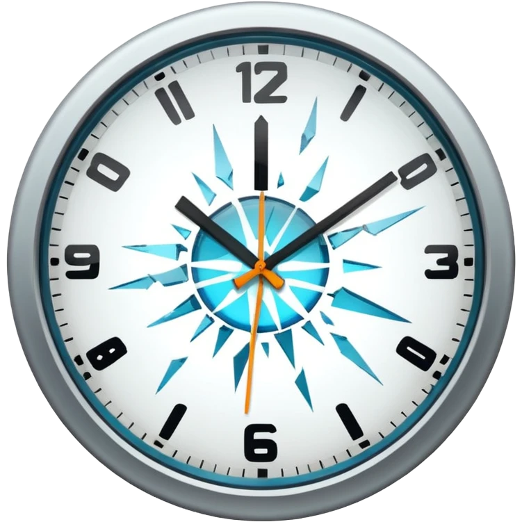 Clock getting smashed emoji