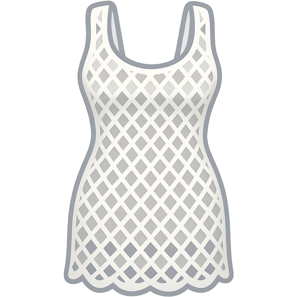white crochet swim coverup dress twitter emoji style  emoji