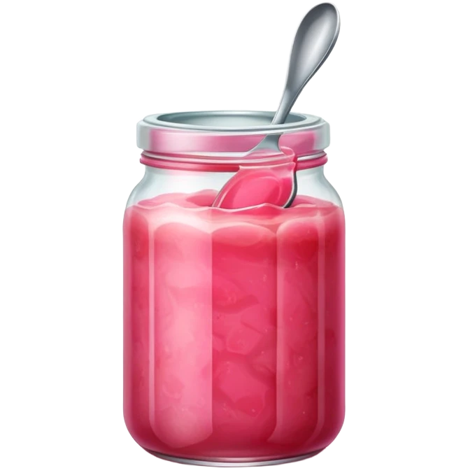 Guava jam in a jar with a spoon emoji