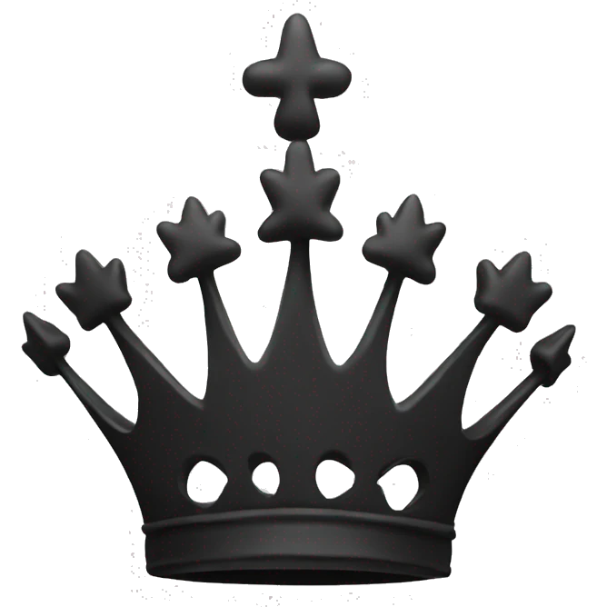 Black crown  emoji