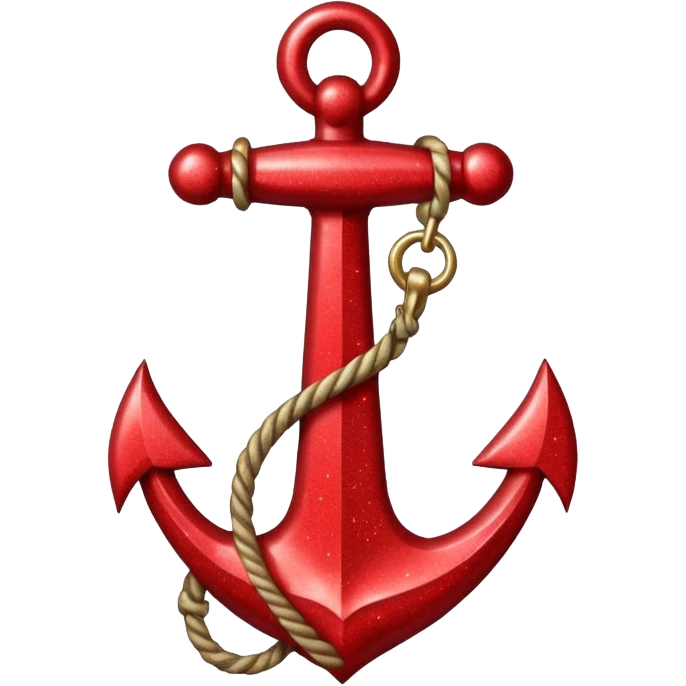 red glitter anchor emoji