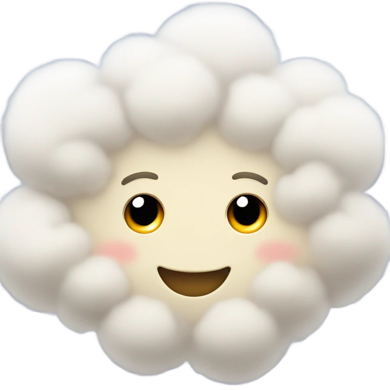 Cute cloud emoji
