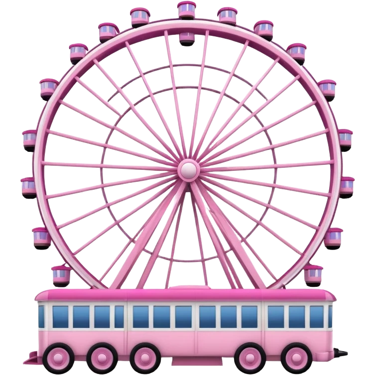 mix light pink dark pink and white theme park Ferris wheel emoji