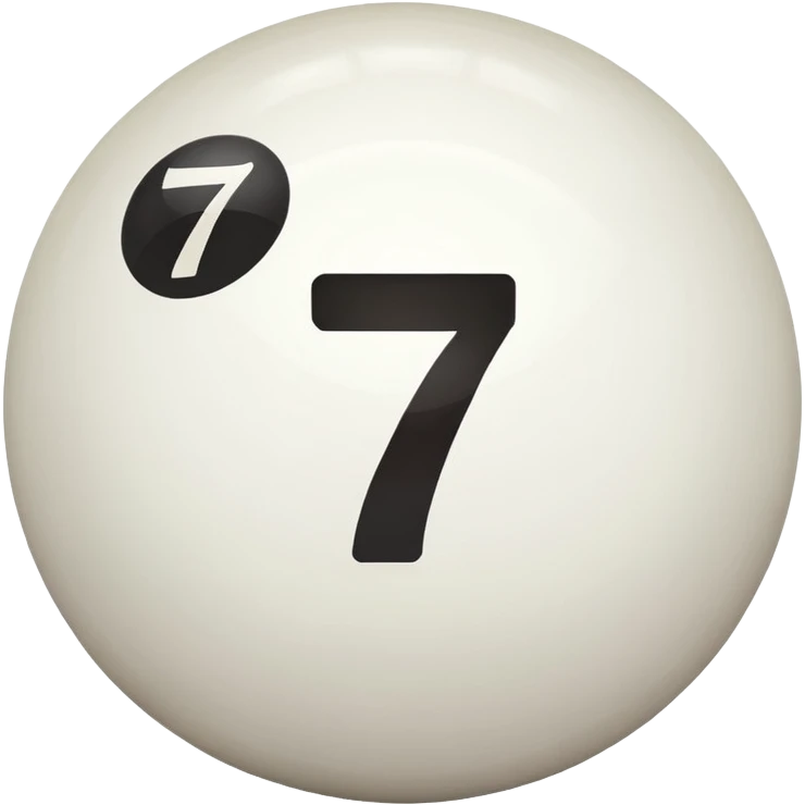 Pool table ball with the number 7 only one number  emoji