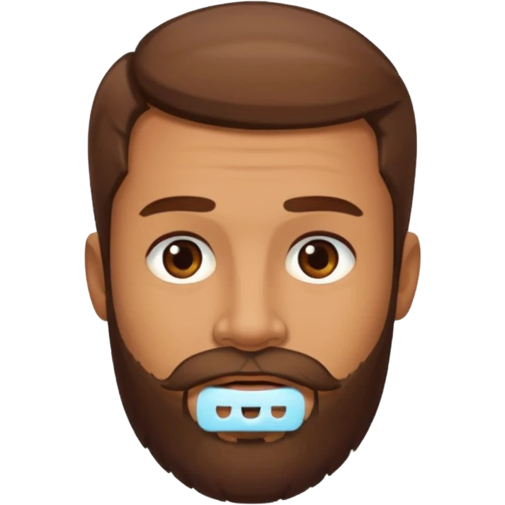 the man with a beard only on his chin emoji