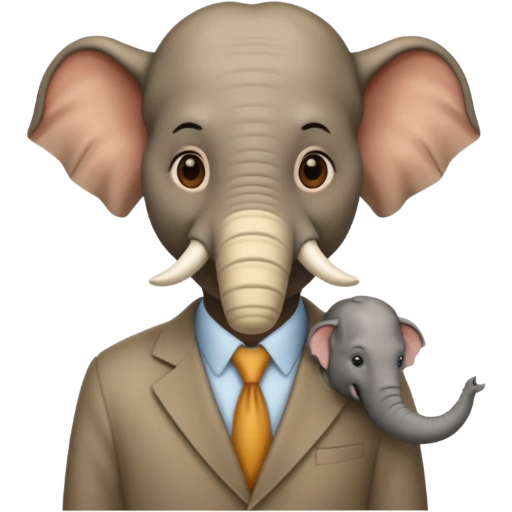 Un captus con cavesa de elefante emoji