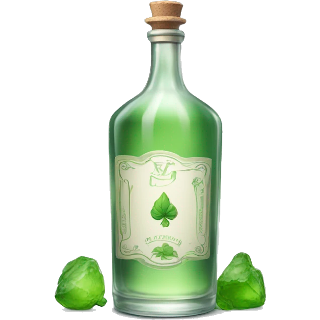 bottle of clear absinthe emoji