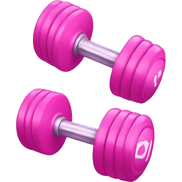 Pink shining dumbbells  emoji