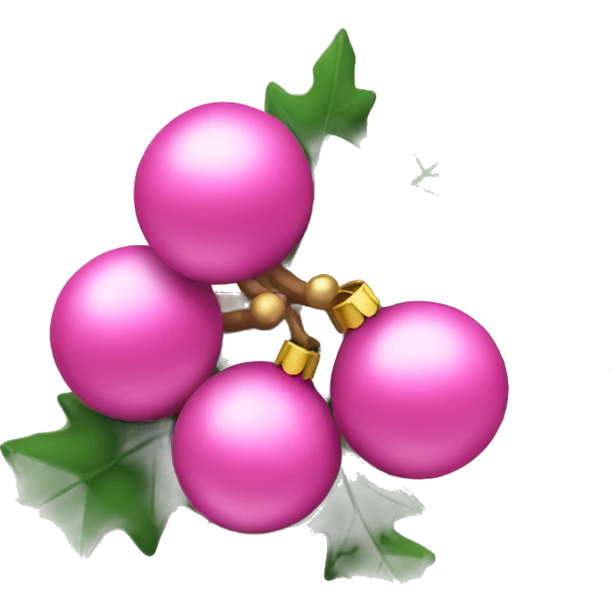 Christmas pink emoji