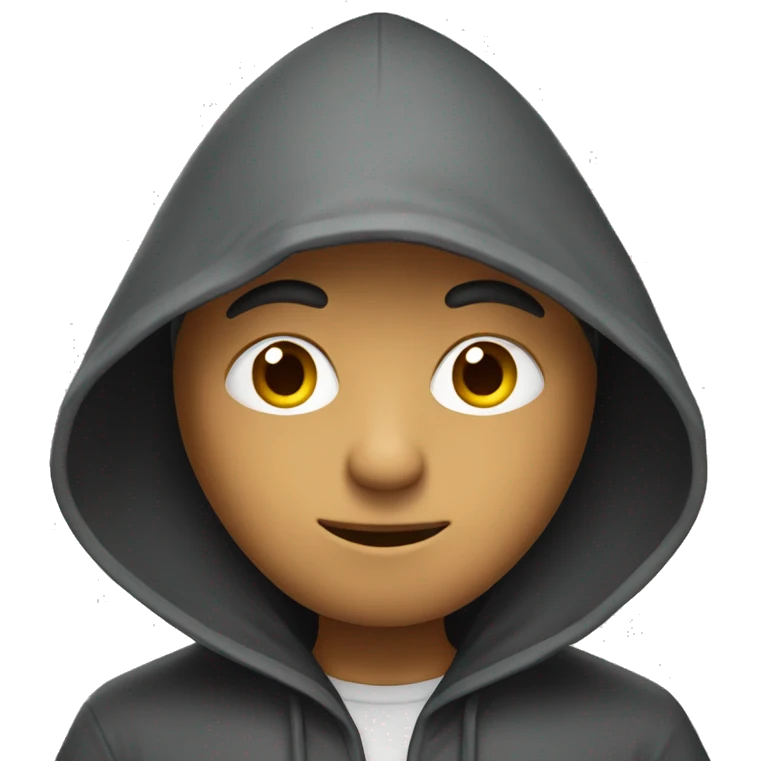 Hooded man emoji