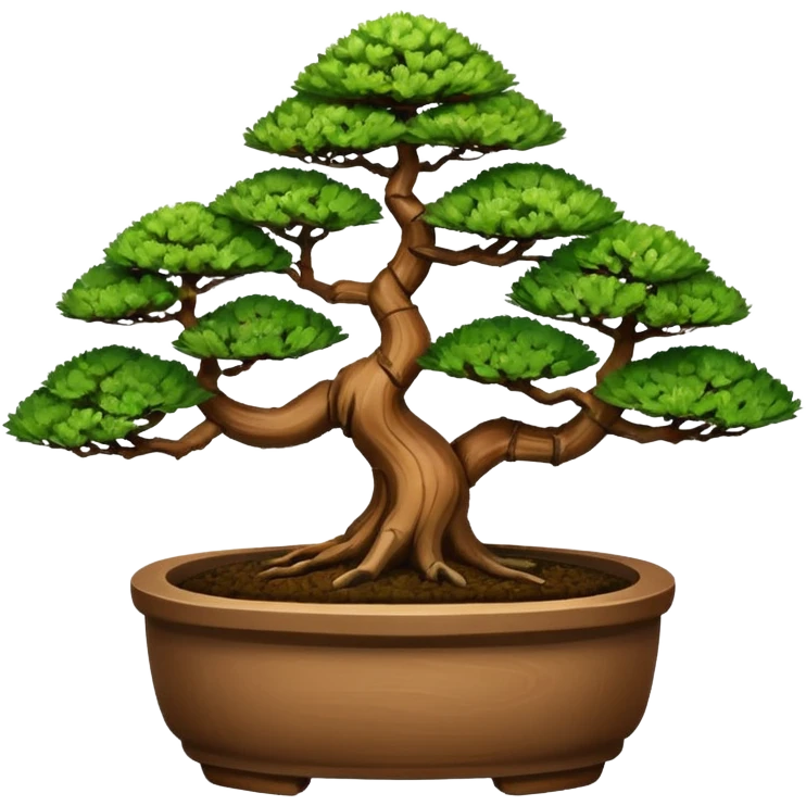 Bonsai plant of dawn redwoods trees 3 of them. In a bonsai pot  emoji