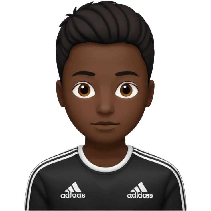 Adidas white stripes black human emoji