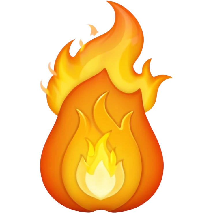 a flame that burns calories emoji