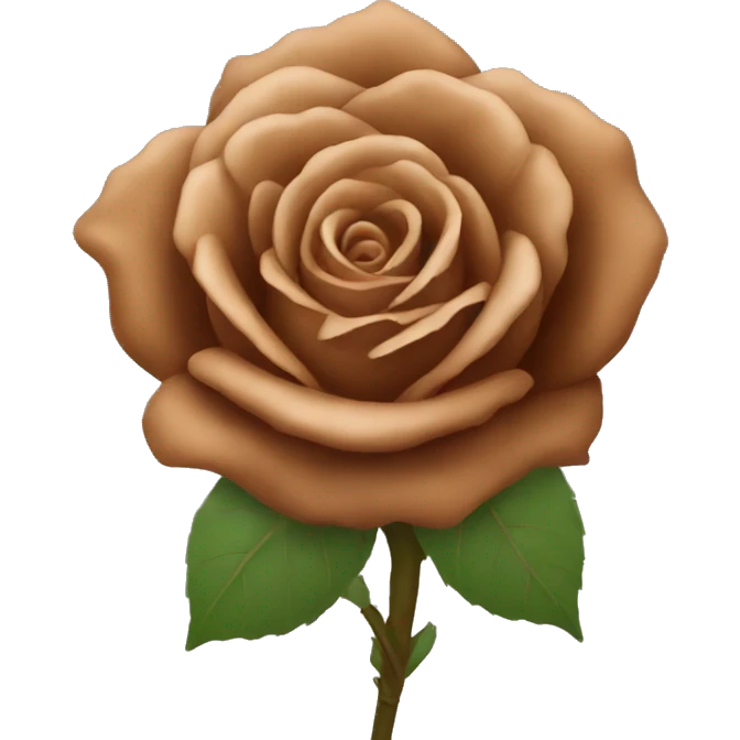 brown rose emoji