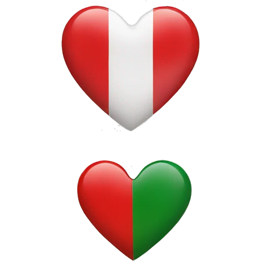 mix flag Italy and a heart emoji