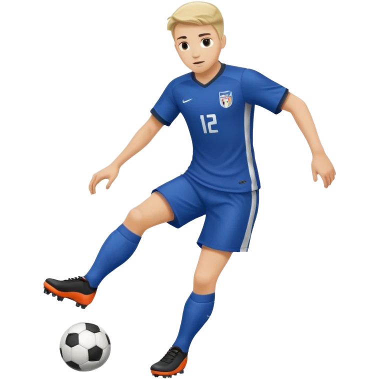 A soccer Player, WHO only hast a head and one foot beneath the head emoji