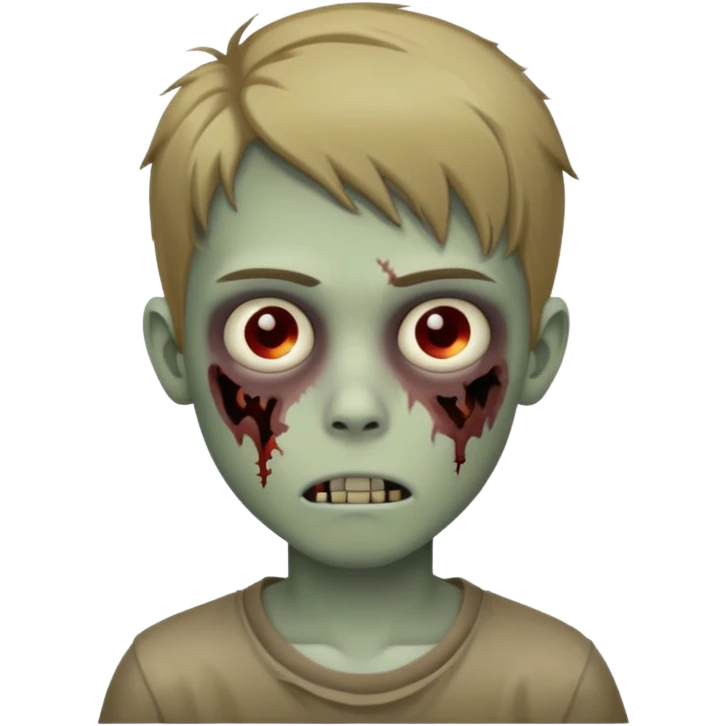 boy zombie teen with dark blonde hair emoji
