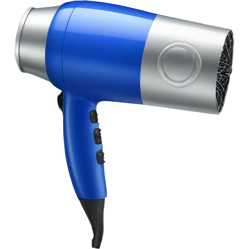 Realistic cobalt blue hair dryer isolated  emoji