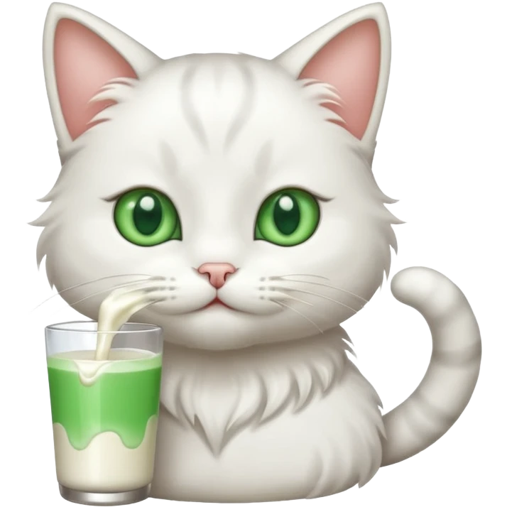 Cats drinks milk emoji