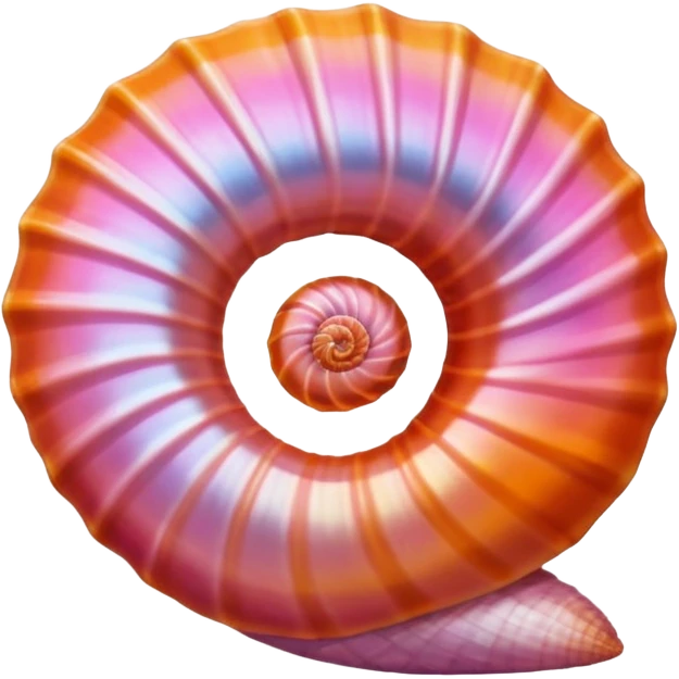 Pink and orange sea shell emoji