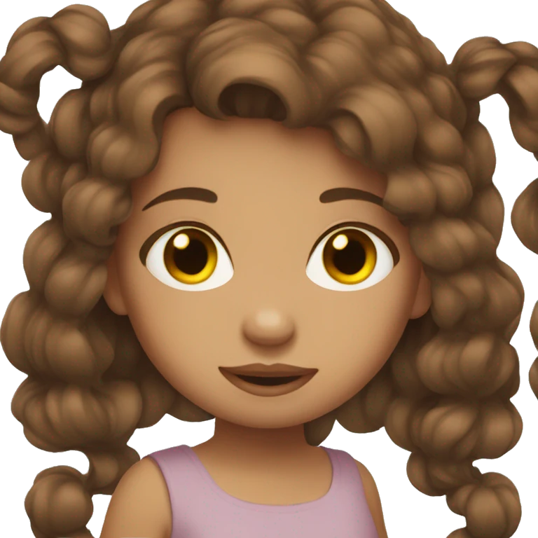 Brown hair Girl with brown hair baby emoji