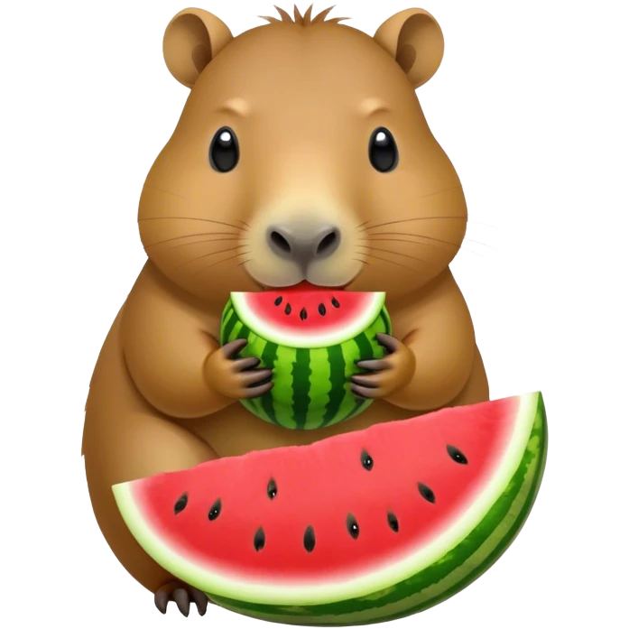 capybara eating watermelon' emoji
