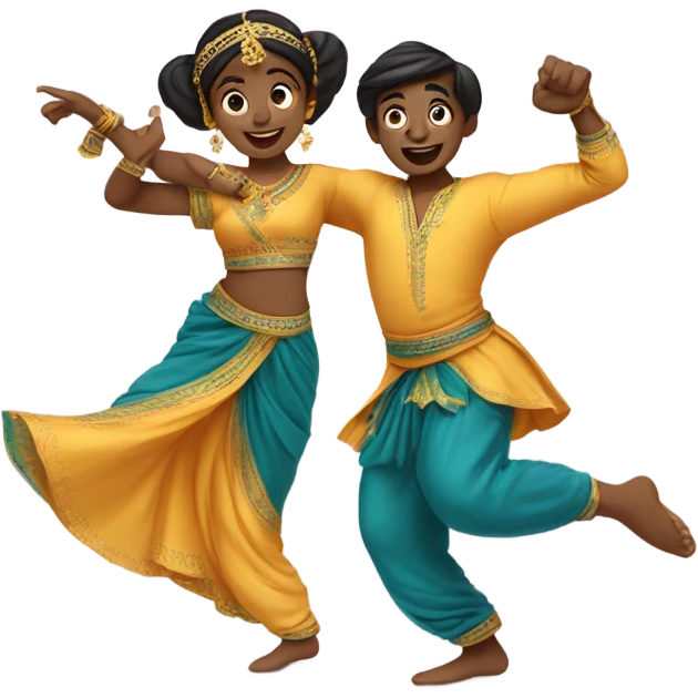 A boy and a girl doing bombbayah emoji