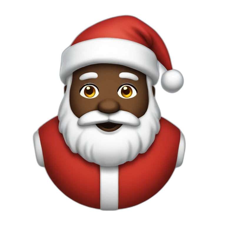 big fat Black Santa emoji