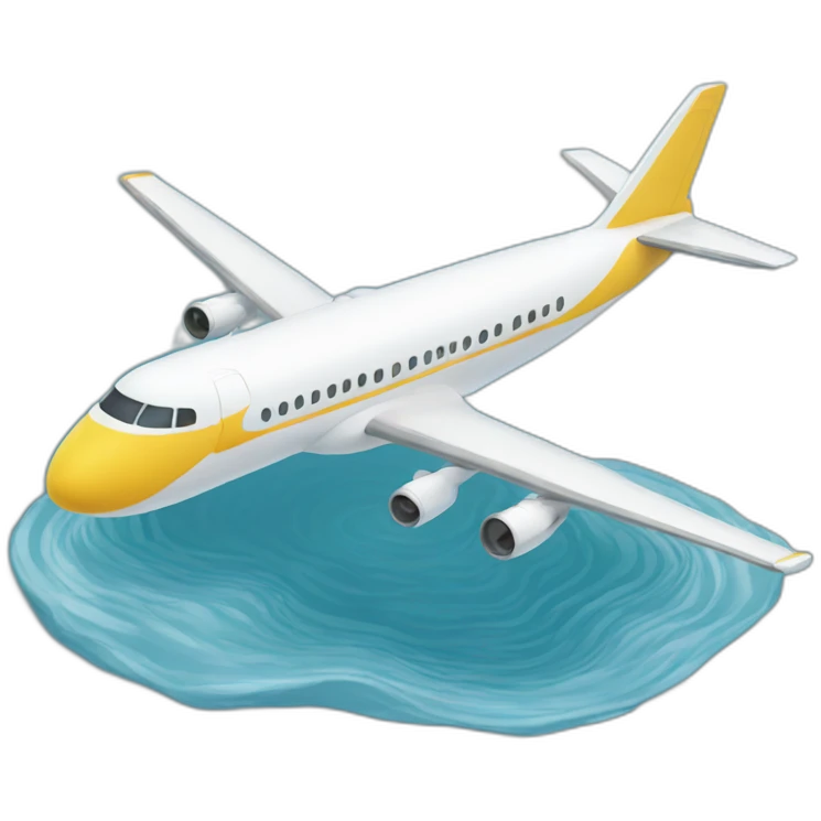 a plane in water emoji