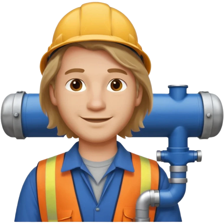 customer. 1 person only white male with shoulder normal person cloths. adult. pipeline technician change the expression and the shape of the face change the color of eyes. remove the background emoji