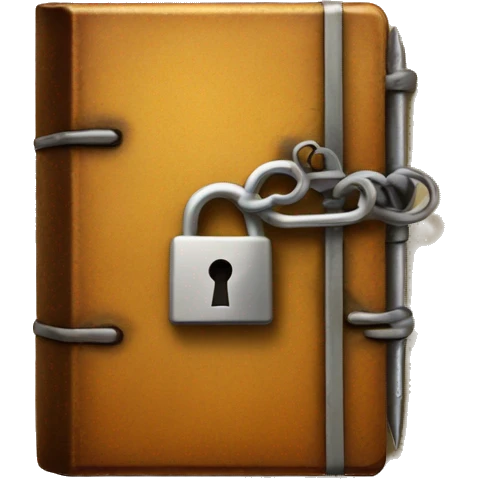 vintage diary with lock emoji