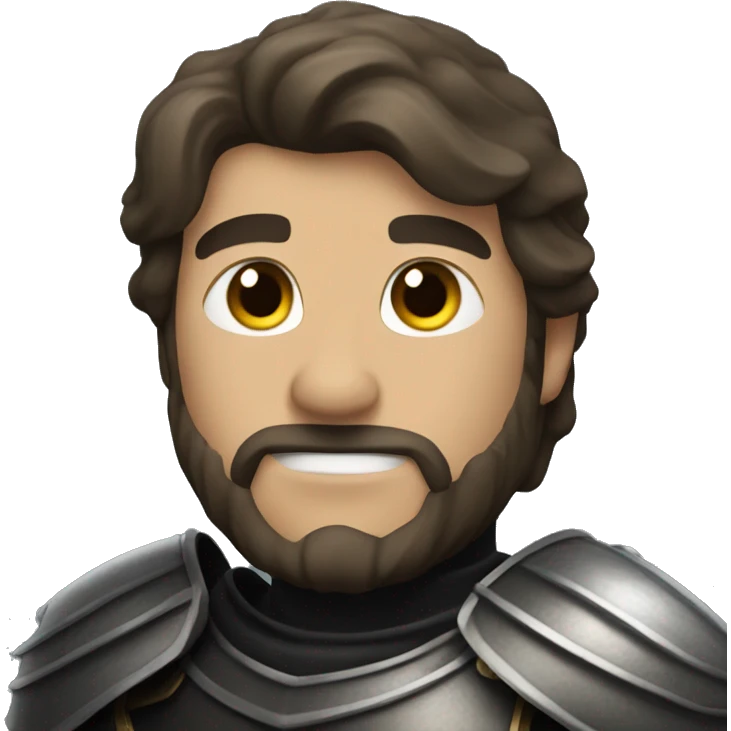 "brave knight in  black armor" emoji