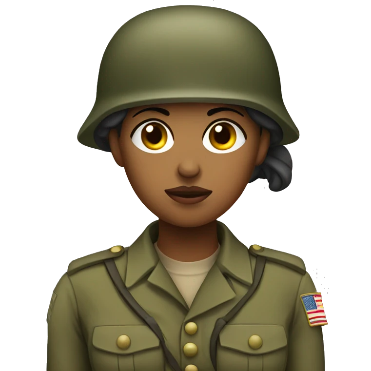 woman soldier tired emoji
